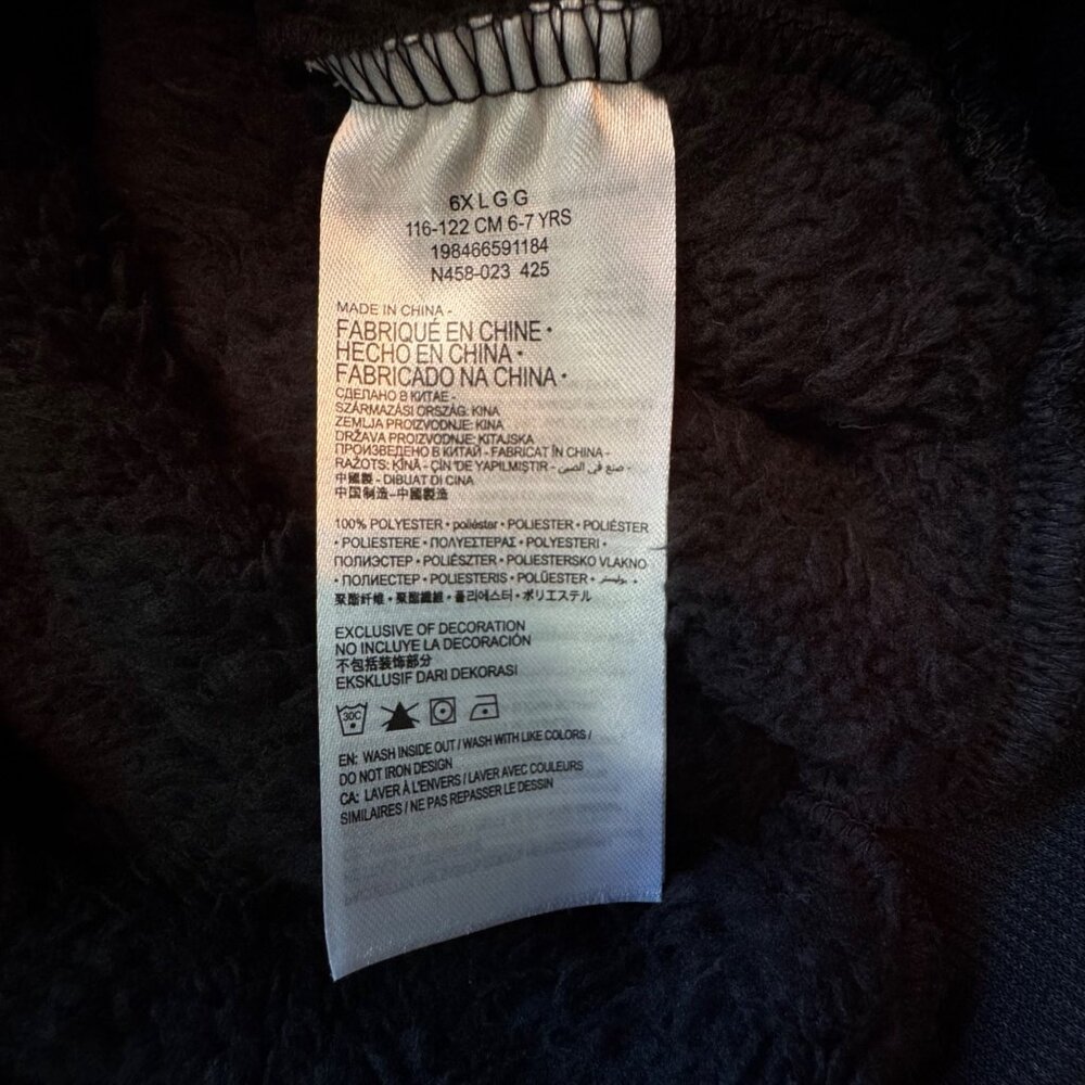 NIKE Cozy Faux Fur Fleece Set Girls 6-7 6X NWT Black Sweat Suit NEW Pants Hoodie - Picture 7 of 16